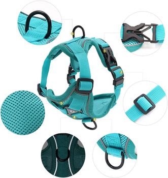 Oddychające odblaskowe w pięknym kolorze szelki M