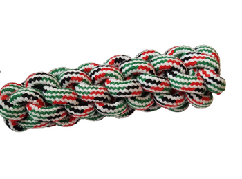 Gryzak szarpak dla psa pleciony warkocz kolorowy