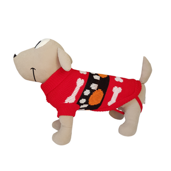 Sweterek dla psa uroczy piękna czerwień rozm.14