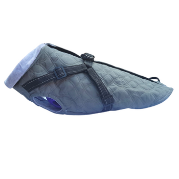 Ubranko dla psa kurtka kolor szary XL