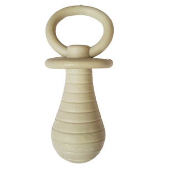 Zabawka dla psa smoczek z dzwoneczkiem kremowy