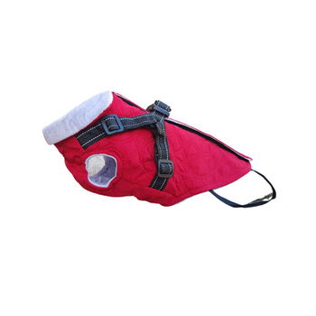 Ubranko dla psa kurtka jesienne dni czerwony XXL