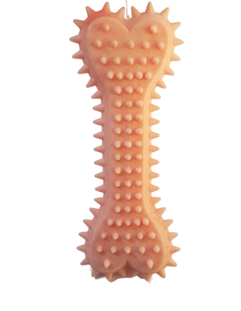 Zabawka dla szczeniaka gumowa kostka różowa