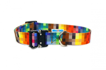 Pixele kolorowy wzór obroży oryginalność i trwałość