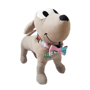 Obroża dla psa z elegancką kokardą pastelowa S