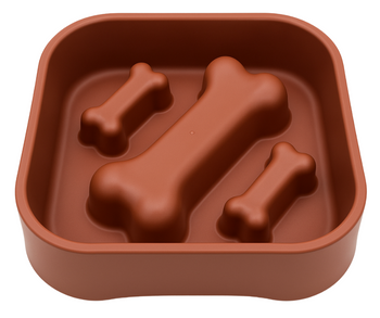 Miska dla psa spowalniająca jedzenie 500 ml brązowa