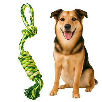 Zabawka dla psa szarpak ze sznurka zielony