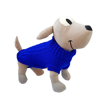 Sweterek dla pieska ciepły miły kobaltowy 12/ M