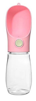 Bidon dla psa woda zawsze pod ręką różowy 450 ml