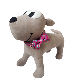 Obroża dla psa z piękną kokardą kolor różowy M