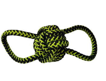 Zabawka dla psa szarpak pleciony sznur zielony