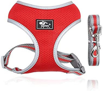 Szelki dla psa w pięknej czerwieni oddychające M