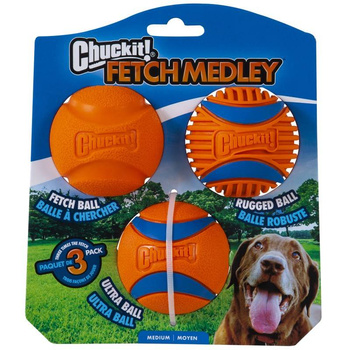 FETCH MEDLEY MEDIUM III 3PAK super zestaw dla psa