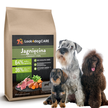 Sucha karma Look4dog CARE Jagnięcina mała rasa 2kg