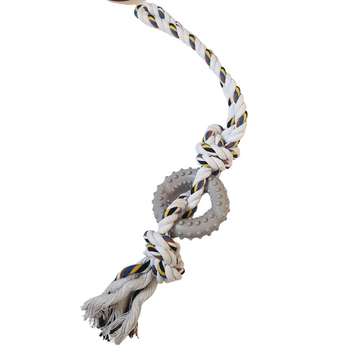 Znakomity szarpak z gumowym ringiem dla psa