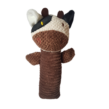 Zabawki dla psa pluszowa krówka z piszczałka