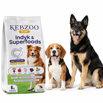 Sucha karma KEBZOO FLOW Indyk&Superfoods 6 kg