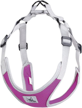 Szelki dla psa lekkie przewiewne kolor bakłażan M