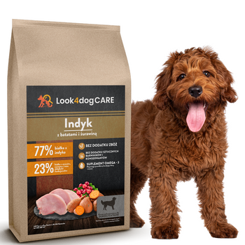 Sucha karma Look4dog CARE Indyk z żurawiną 6 kg