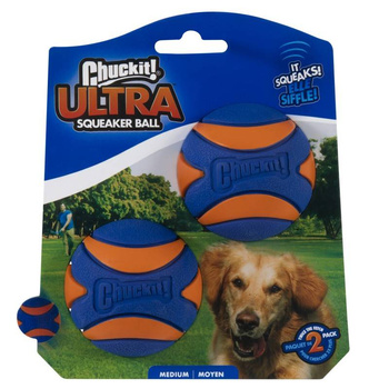 Piłka Chuckit ULTRA SQUEAKER BALL MEDIUM 2PAK