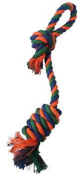 Zabawka dla psa szarpak kolorowy sznurek pomarańcz