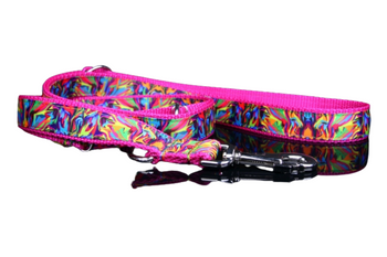 Przepiękna smycz regulowana z kolekcji Picasso (różowy)