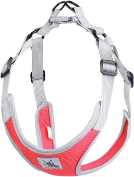 Szelki dla psa wygodne przewiewne kolor czerwony L