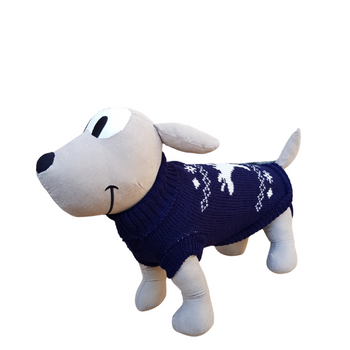 Sweterek dla psa świąteczny renifer granat rozm.6