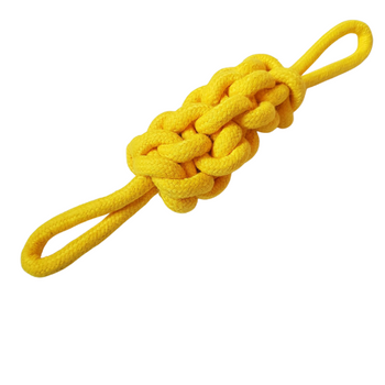 Zabawka dla psa szarpak sznur kolor żółty
