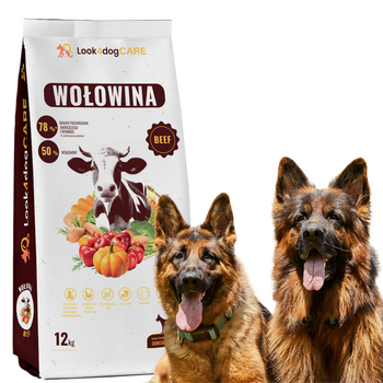 Sucha karma Look4dog CARE Wołowina bez zbóż i kurczaka 12 kg