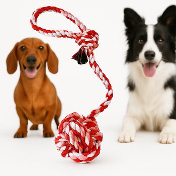 Piłka dla psa mała wytrzymała mocna różowa