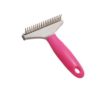 Grzebień dla psa idealny do długiej sierści róż