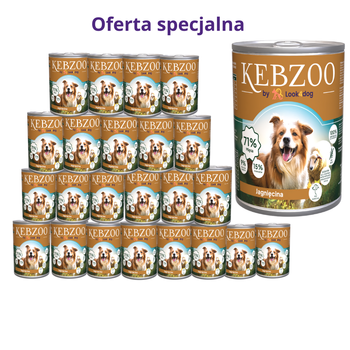 Zestaw: Karma mokra KEBZOO Jagnięcina 24x400g