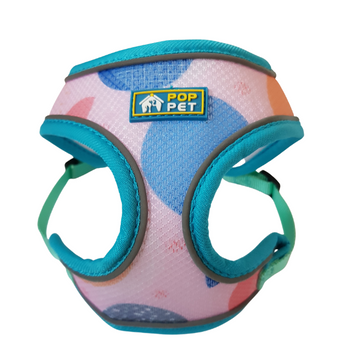 Szelki dla psa bezuciskowe różowo niebieskie S