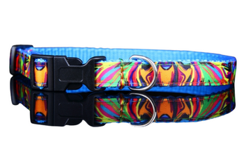 Przepiękna obroża dla psa z kolekcji PICASSO (niebieski)