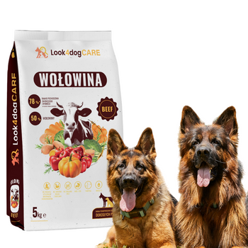Karma dla psa Look4dog CARE Wołowina bez zbóż i kurczaka 5 kg