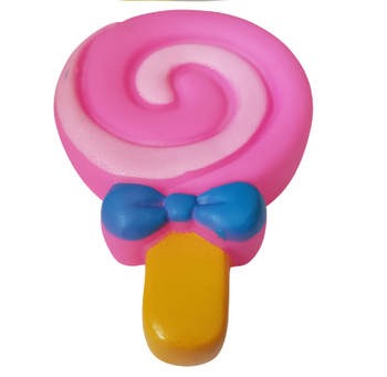 Gumowa zabawka z piszczałką lizak dla szczeniaka