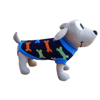 Sweterek dla psa uroczy kolorowy kostki rozm.6