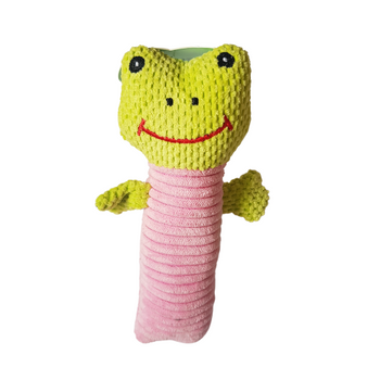Zabawki dla psa pluszowa zielona żaba z piszczałka