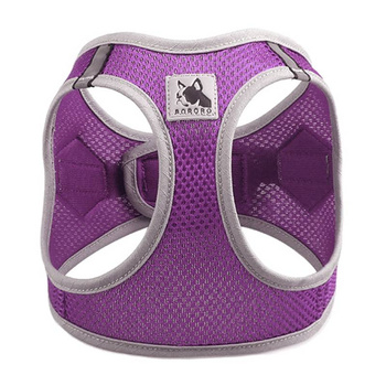 Szelki dla psa lekkie bezuciskowe bakłażan M