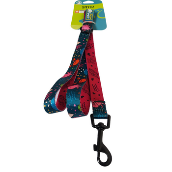 Smycz klasyczna z morską kolorową grafiką 120 cm