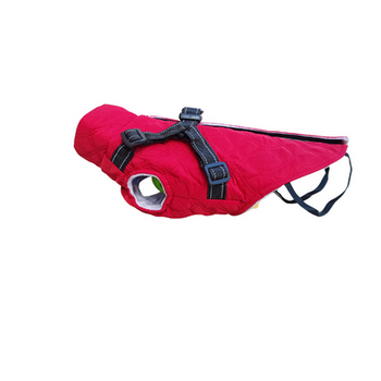 Ubranko dla psa kurtka jesienna kolor czerwony M